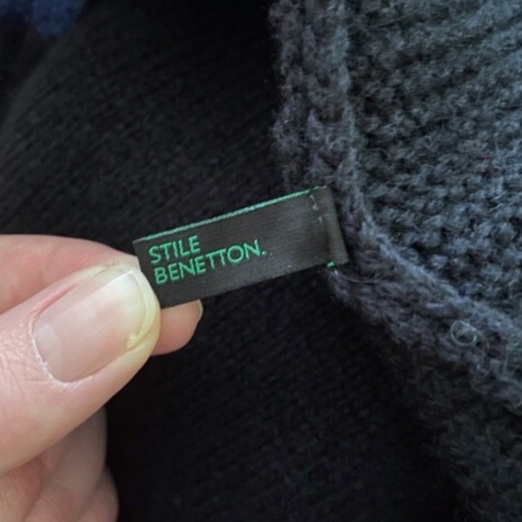 Vintage 100% Wool Zip Up Sweater XL - Picture 6 of 11